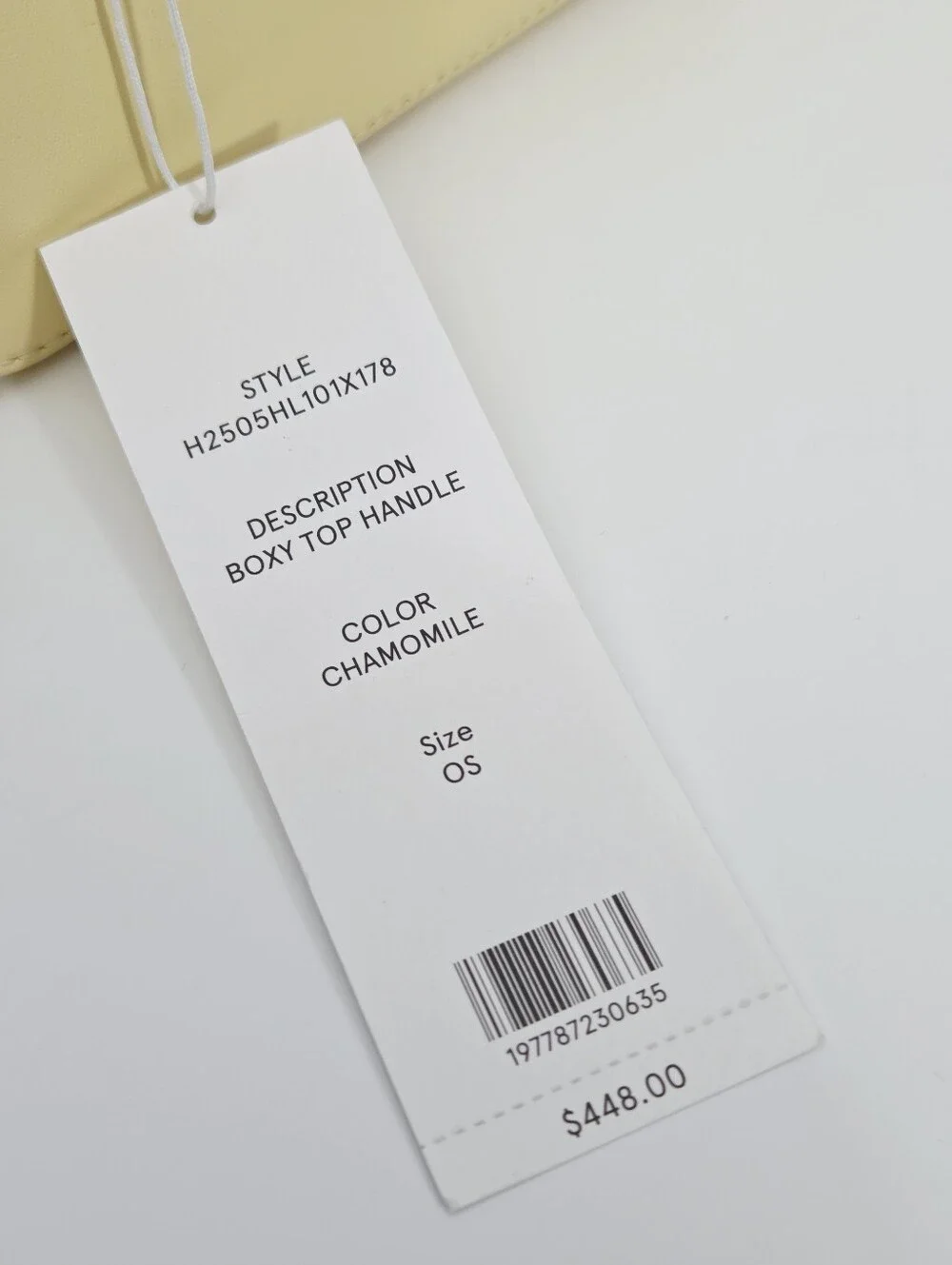 NWT VERONICA BEARD BOXY TOP HANDLE BAG - CHAMOMILE